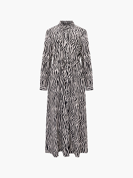 Seine Zebra Tie Shirt Dress