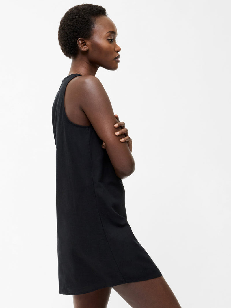 Linen Mix Shift Dress