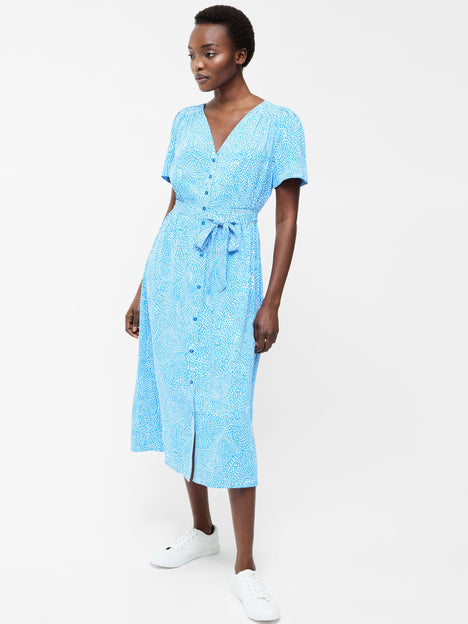 Bernice V Neck Button Through Dress