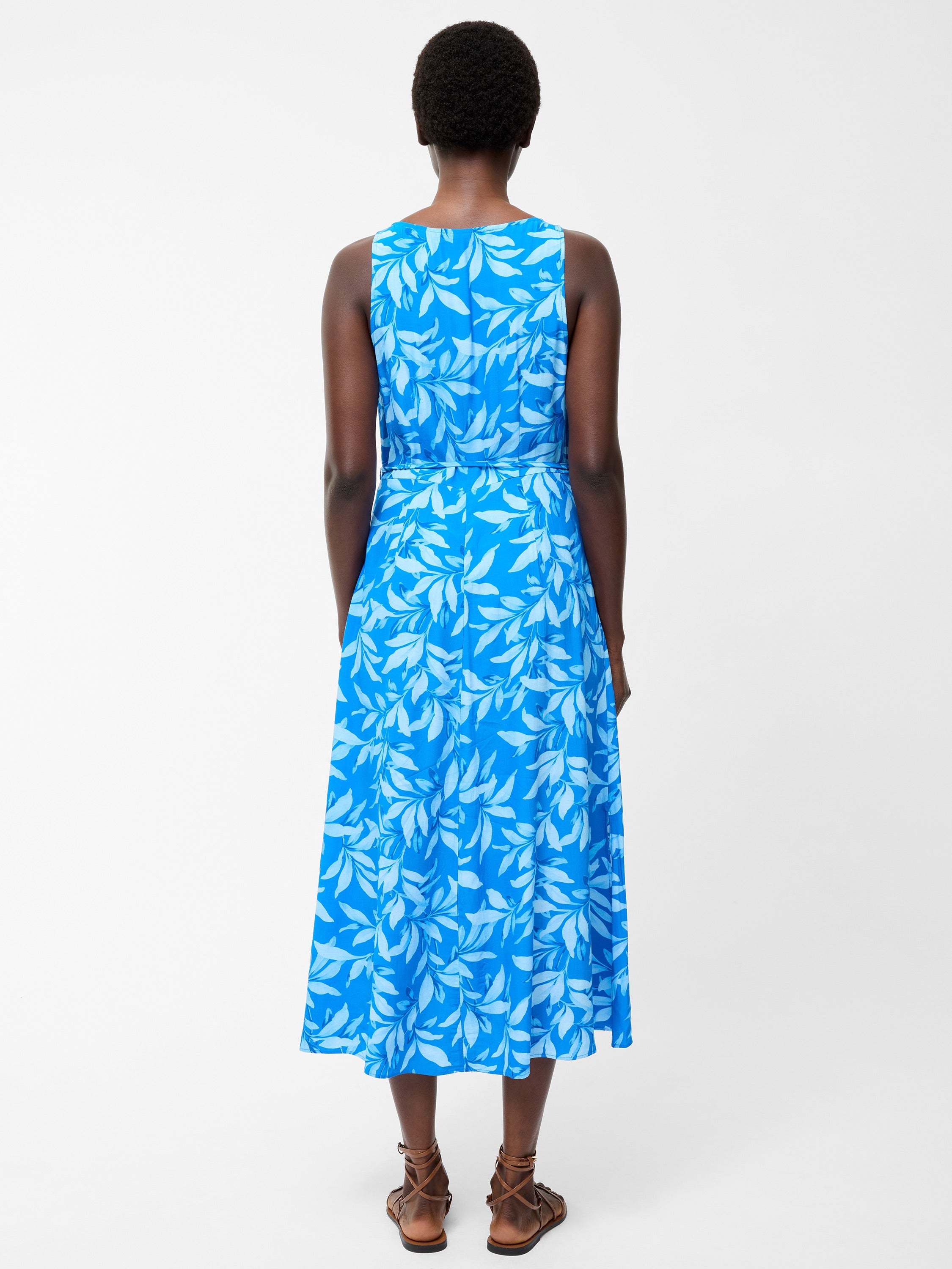 Avalina V Neck Sleeveless Midi Dress