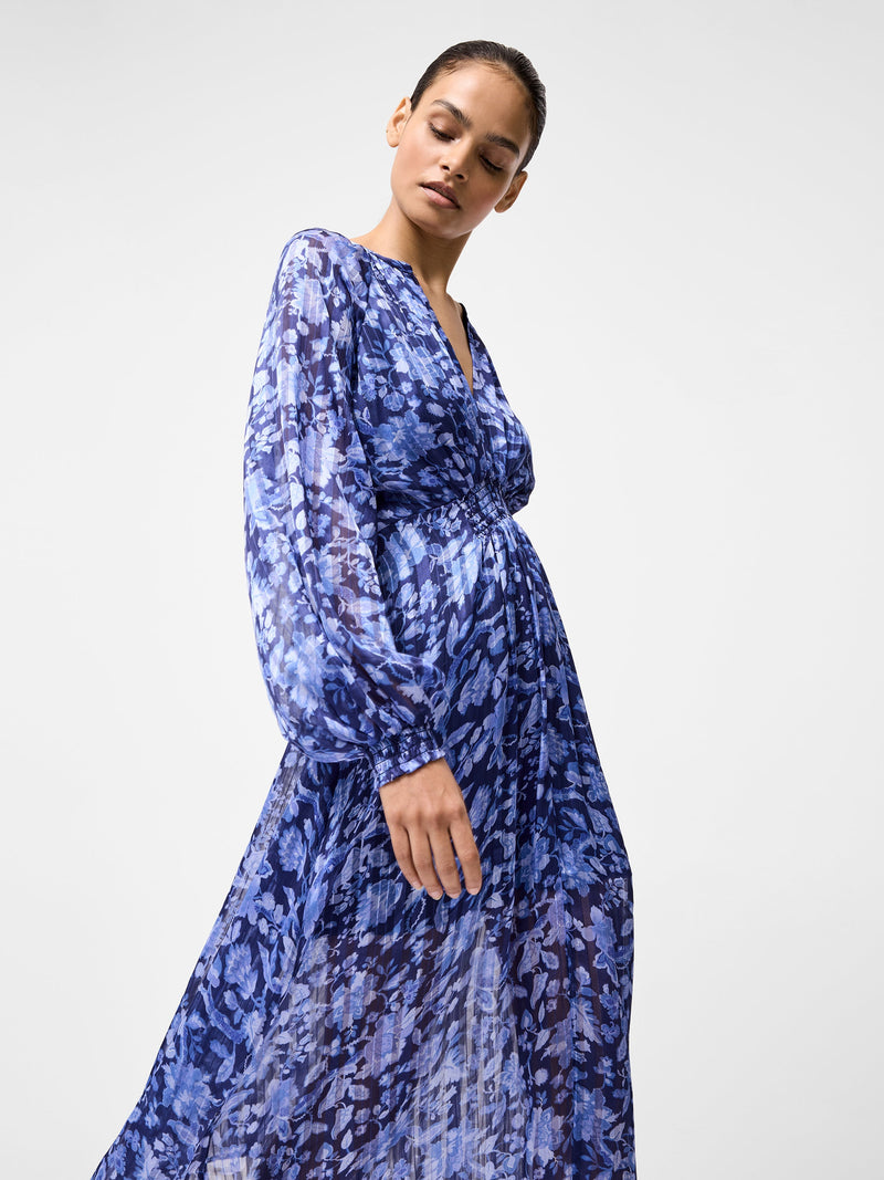 Cynthia Shirred Midi Dress