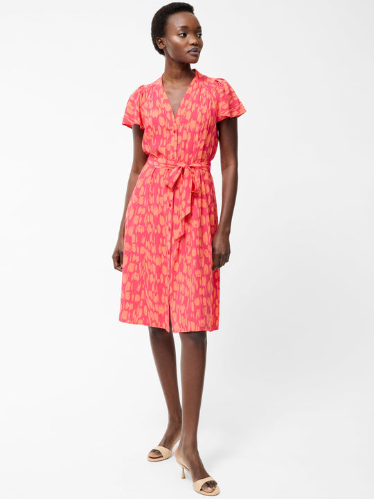 Islanna V Neck Tie Midi Dress