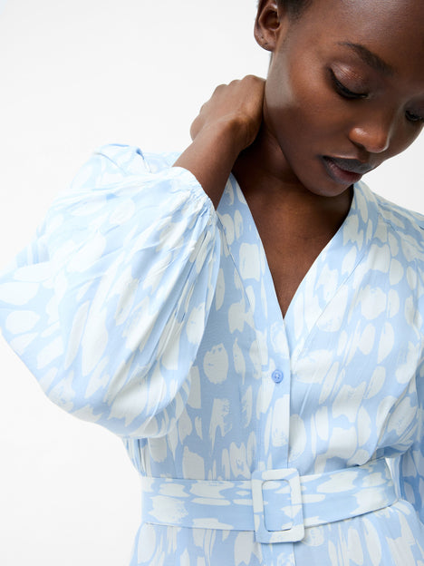 Islanna Long Sleeve Belted Midi Dress