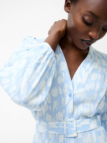 Islanna Long Sleeve Belted Midi Dress