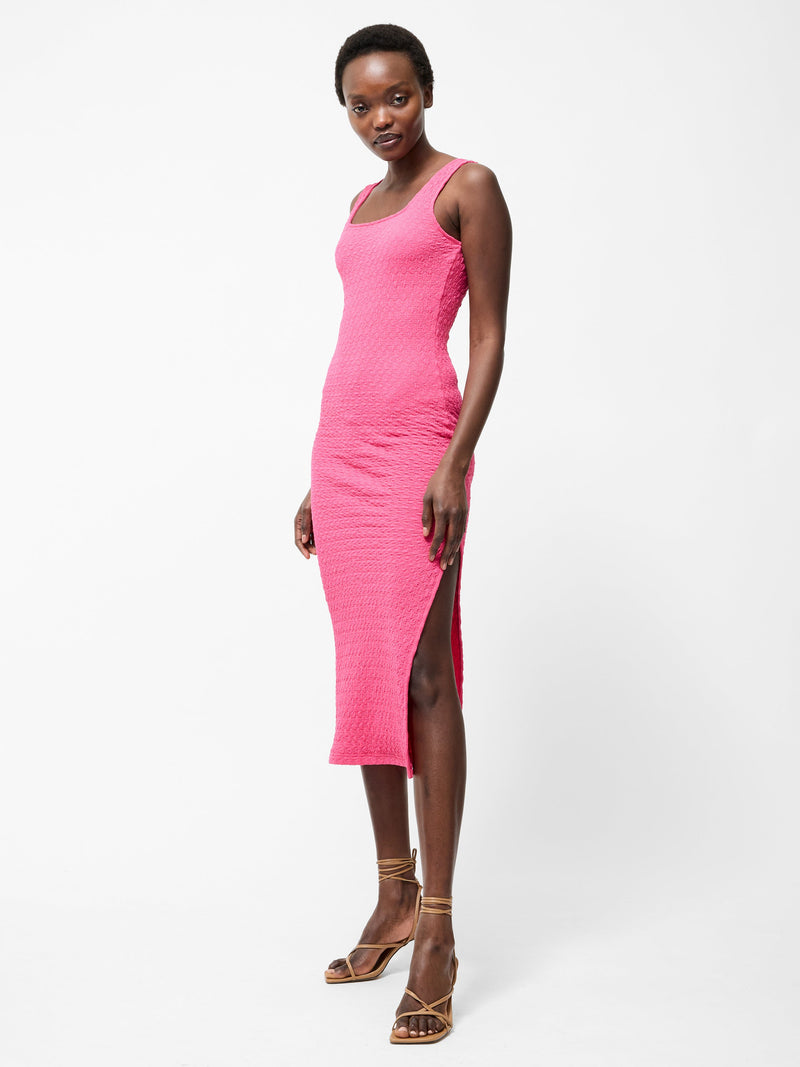 Textured Square Neck Maxi Dress