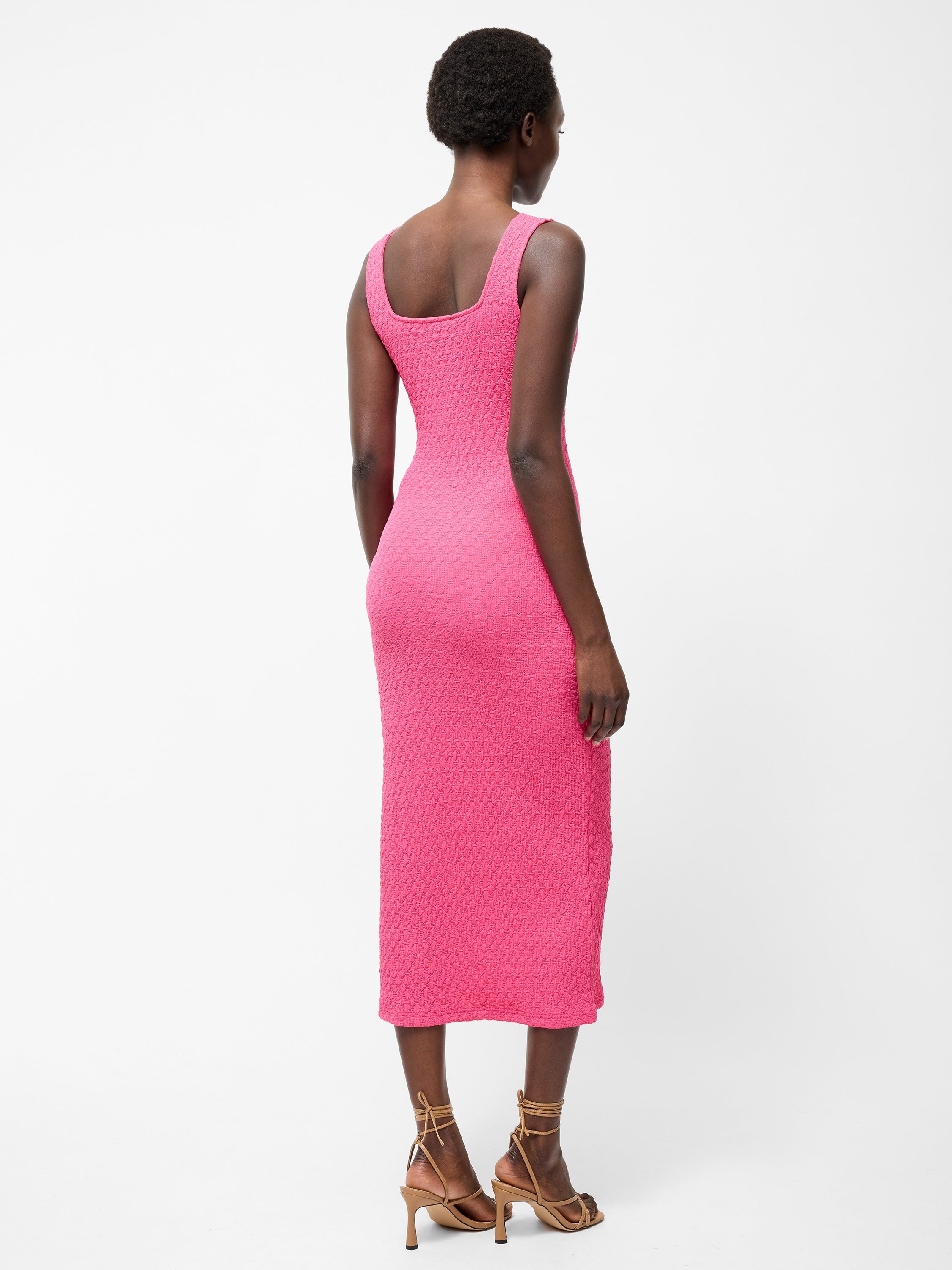 Textured Square Neck Maxi Dress