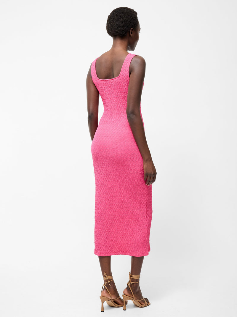 Textured Square Neck Maxi Dress