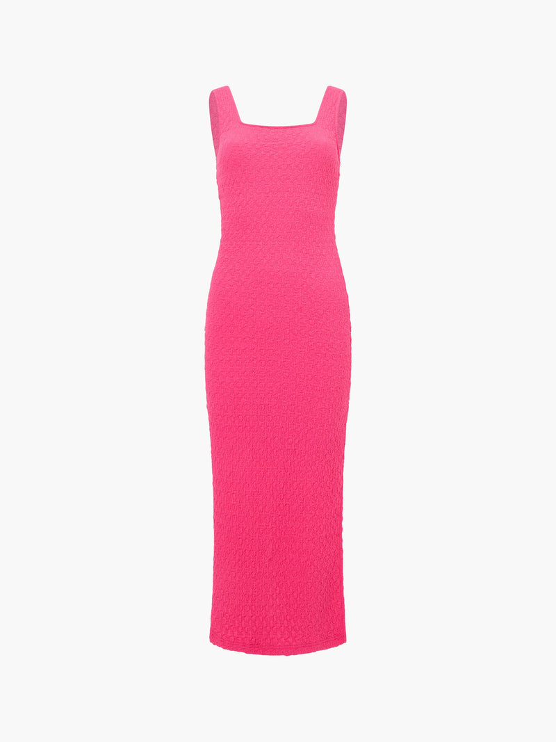Textured Square Neck Maxi Dress