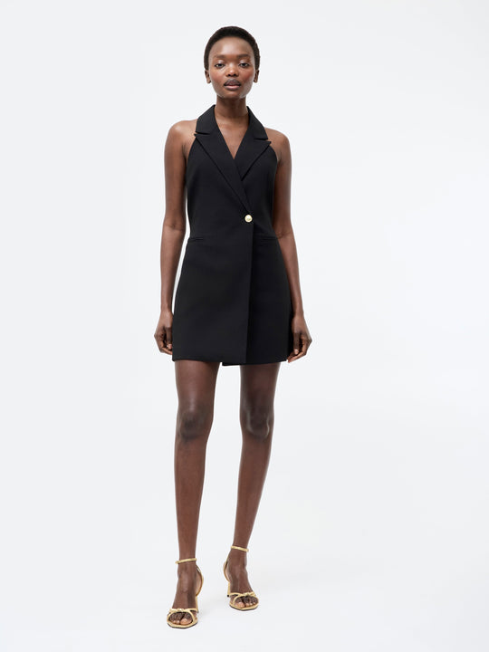 Halterneck Blazer Mini Dress