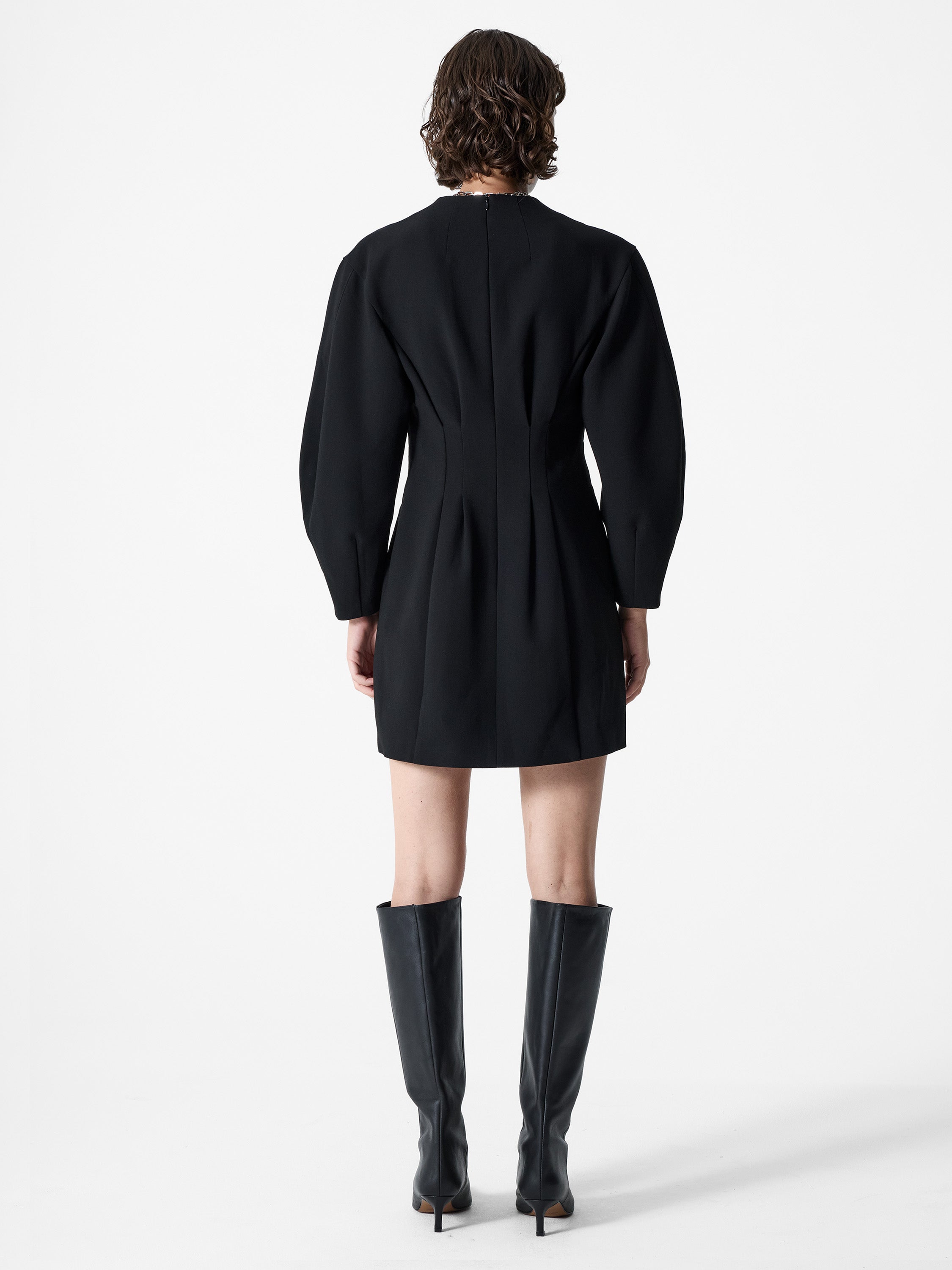 Azra Twill Banana Sleeve Wrap Dress