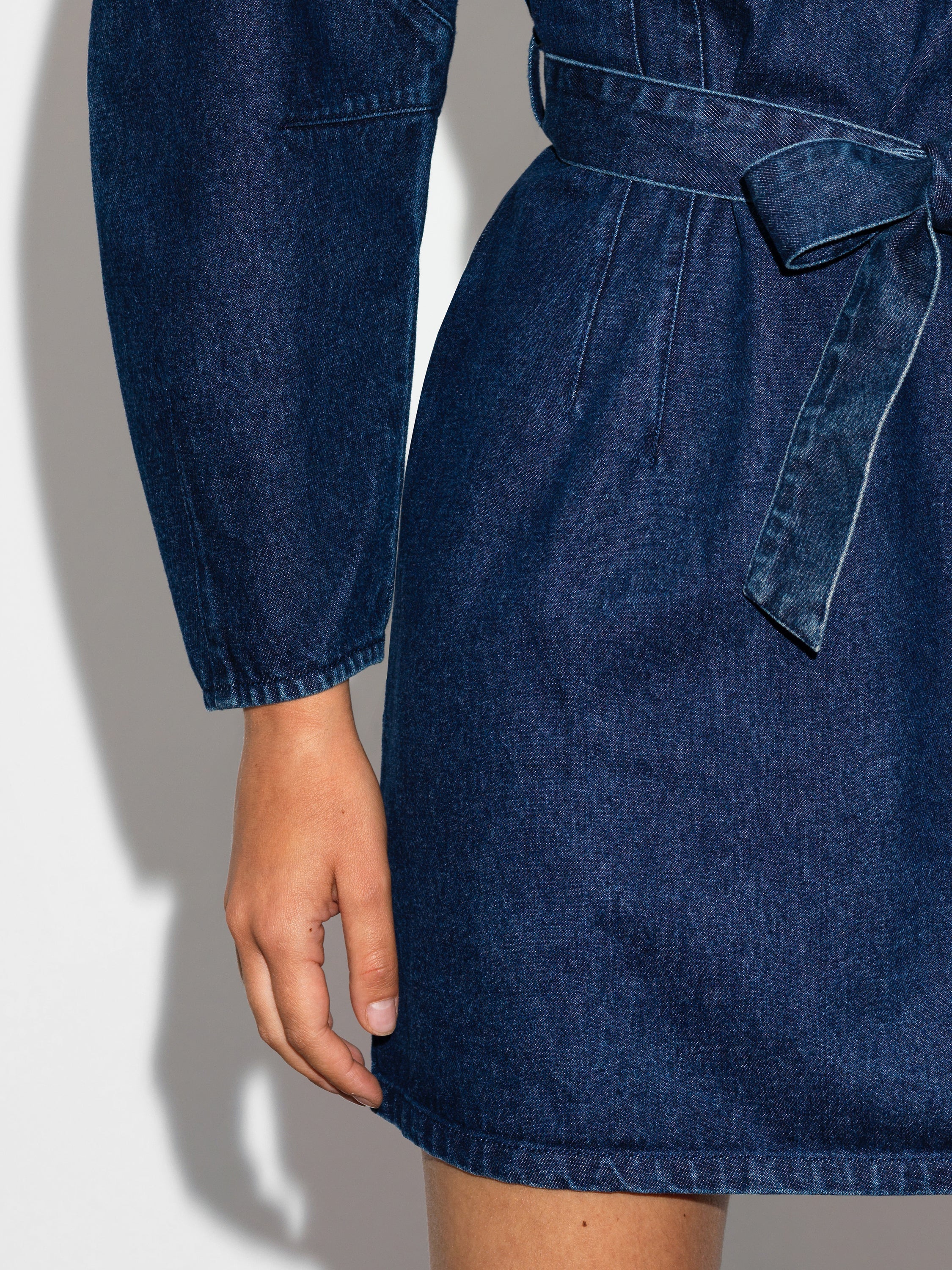 Leighton Denim Banana Sleeve Mini Dress