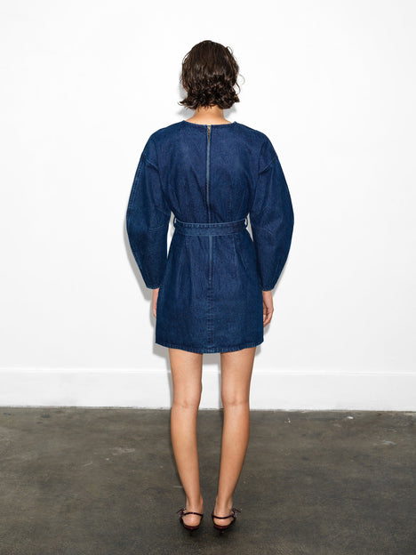 Leighton Denim Banana Sleeve Mini Dress