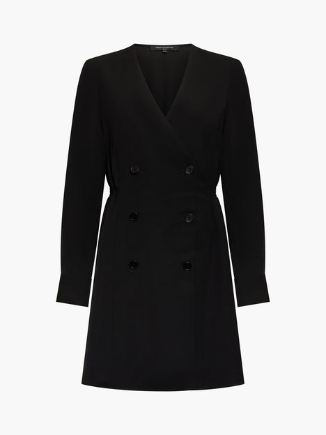 Levent Crepe Double Breasted Mini Dress