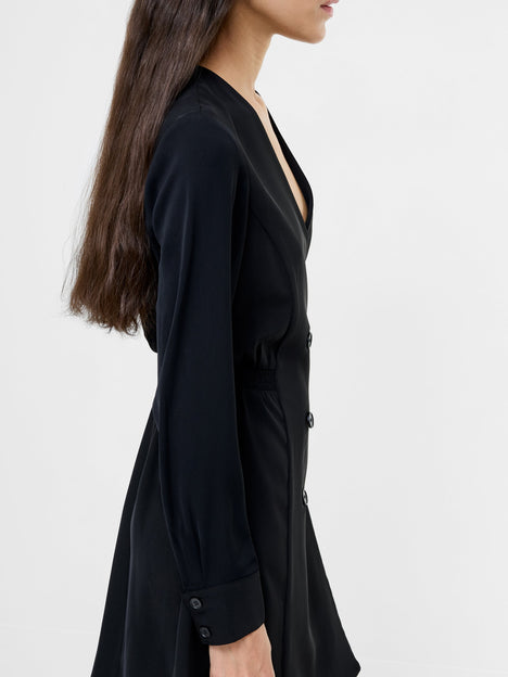 Levent Crepe Double Breasted Mini Dress