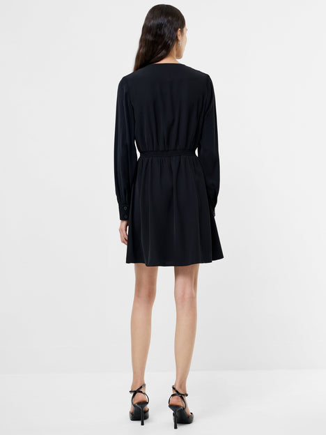 Levent Crepe Double Breasted Mini Dress