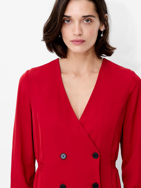 Levent Crepe Double Breasted Mini Dress