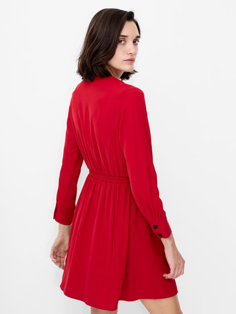 Levent Crepe Double Breasted Mini Dress