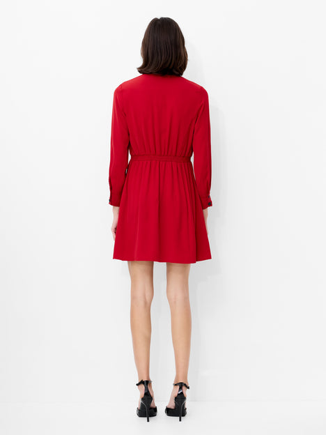 Levent Crepe Double Breasted Mini Dress