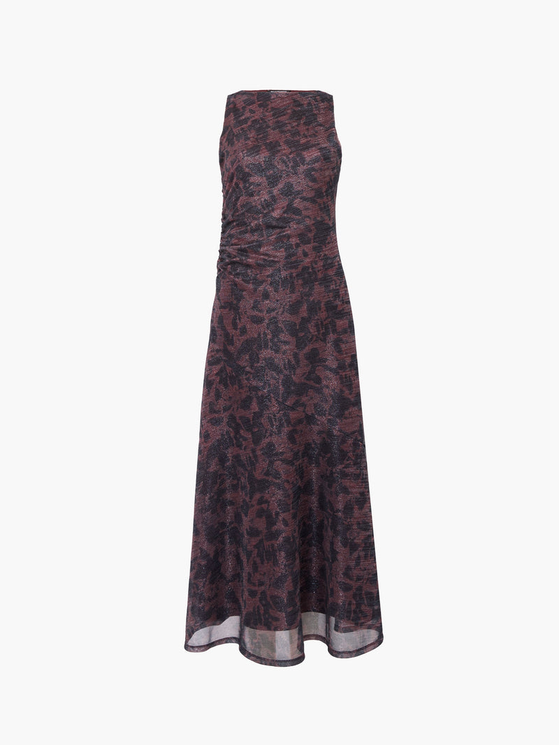 Lorrie Lurex Round Neck Midi Dress