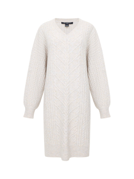 Marine Cable Knit Jumper Dress