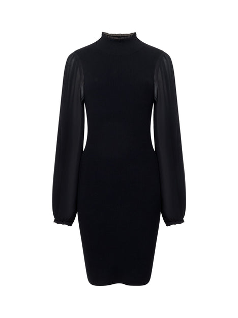 Krista Mix Long Sleeve Knitted Mini Dress