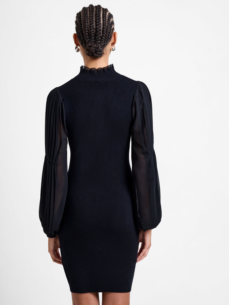 Krista Mix Long Sleeve Knitted Mini Dress