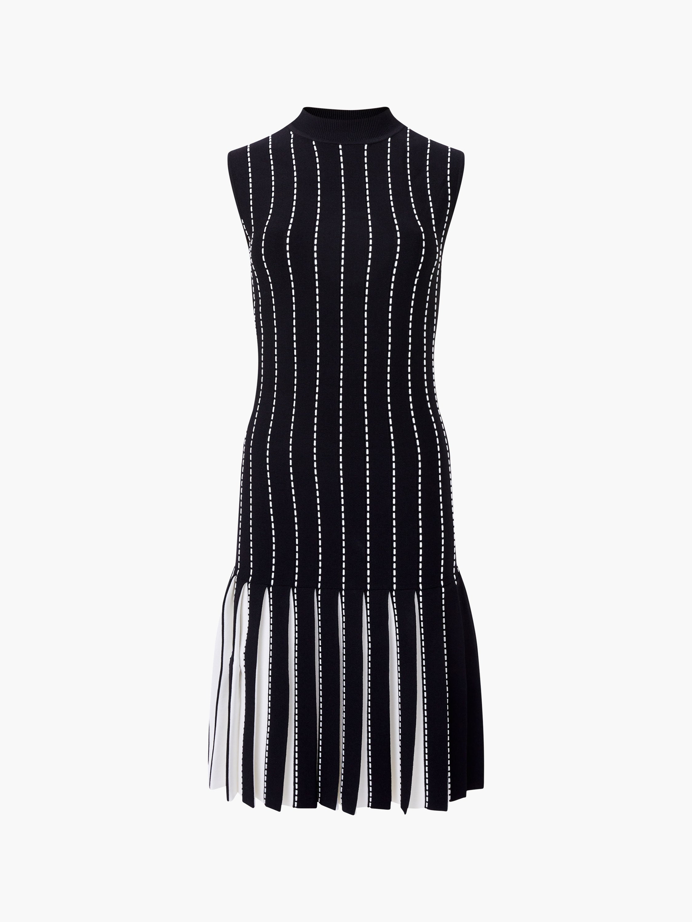 Mari Sleeveless Pleated Dress