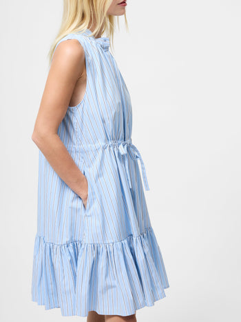 Cambria Cotton Striped Sleeveless Dress