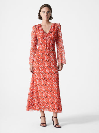 Rebecca Emina V Neck Dress