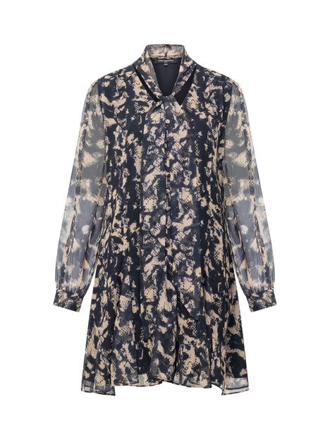 Hallie Snake Chiffon Mini Dress