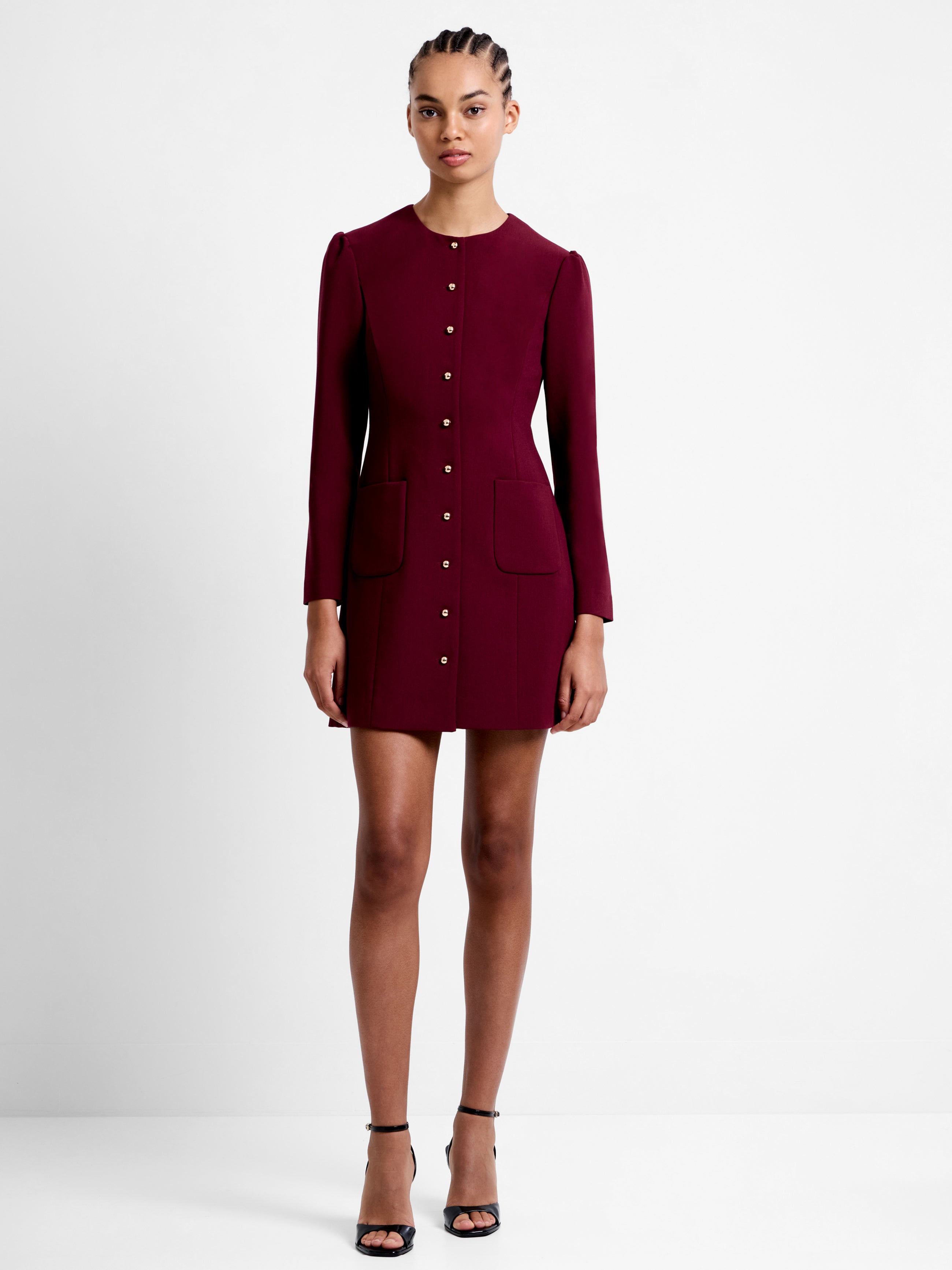 Celie Button Through Mini Dress