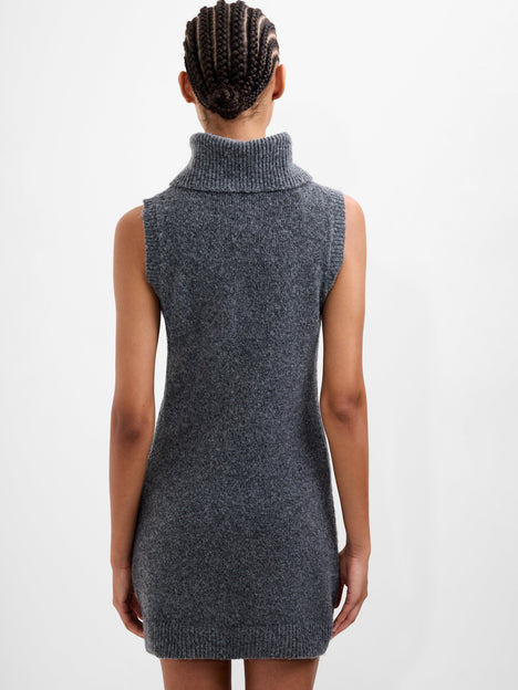 Vhari Recycled Knit Sleeveless Turtleneck Mini Dress