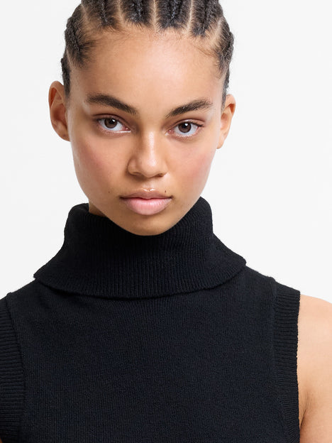 Vhari Recycled Knit Sleeveless Turtleneck Mini Dress