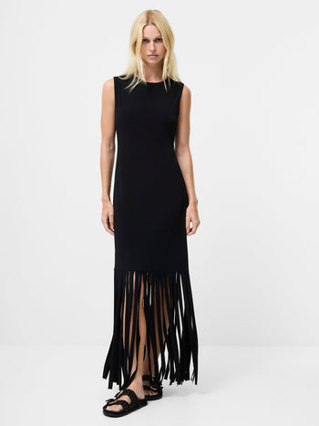 Samira Fringe Jersey Maxi Dress
