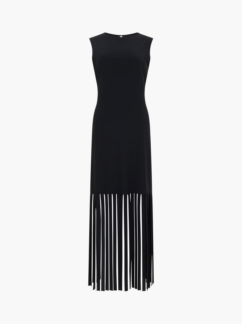 Samira Fringe Jersey Maxi Dress