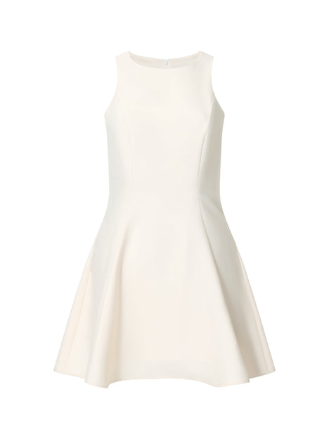 Structured Taffeta Flare Mini Dress