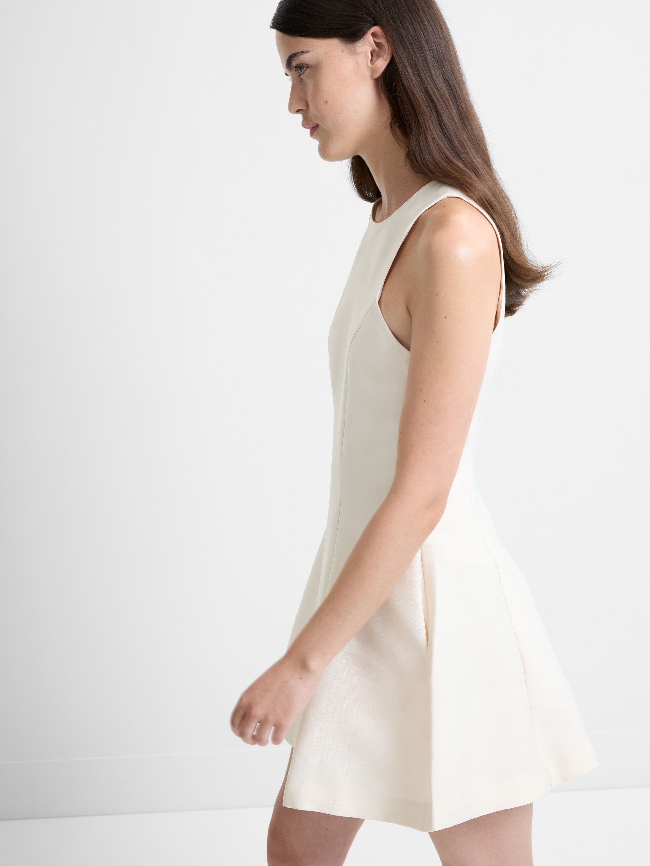 Structured Taffeta Flare Mini Dress | French Connection EU