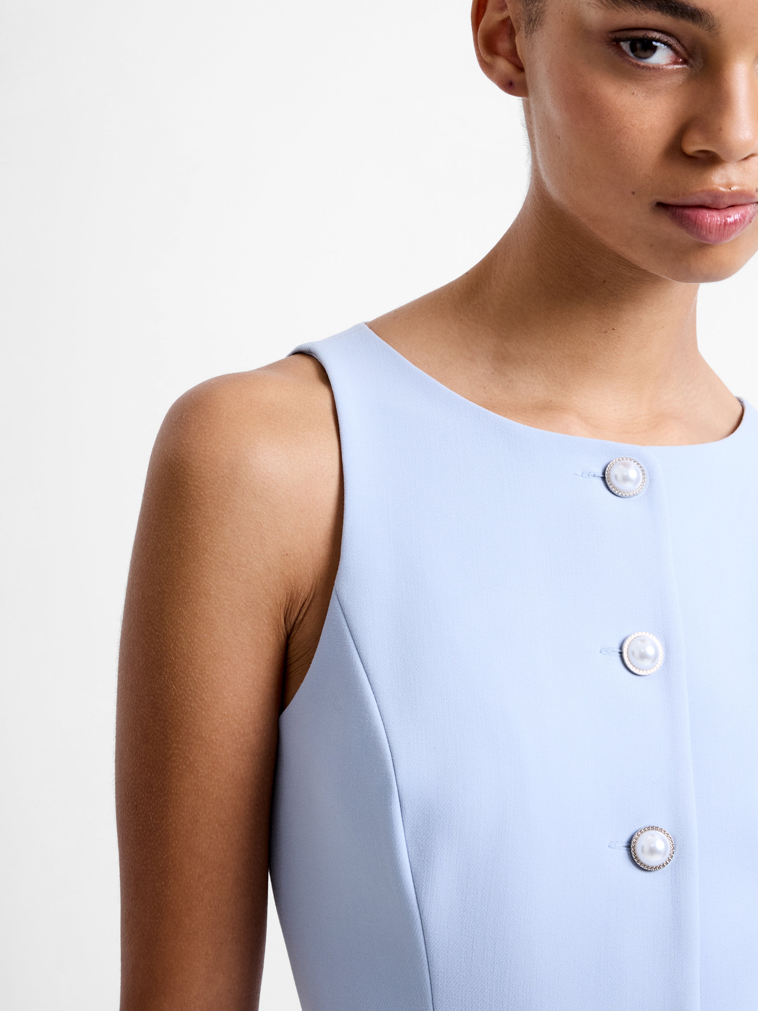 Azra Twill Button Down Mini Dress