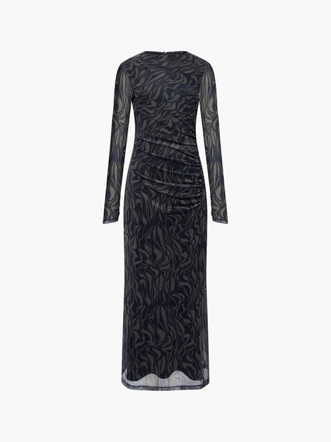 Zaria Mesh Long Sleeve Maxi Dress