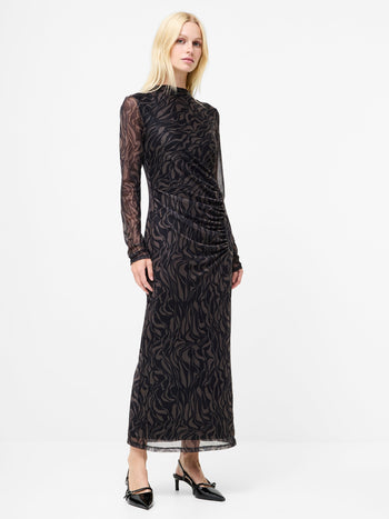 Zaria Mesh Long Sleeve Maxi Dress