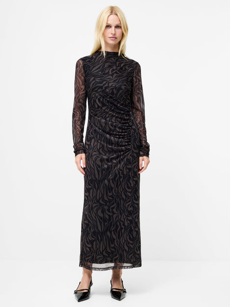Zaria Mesh Long Sleeve Maxi Dress