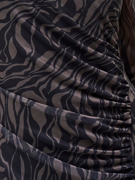 Zaria Mesh Long Sleeve Maxi Dress