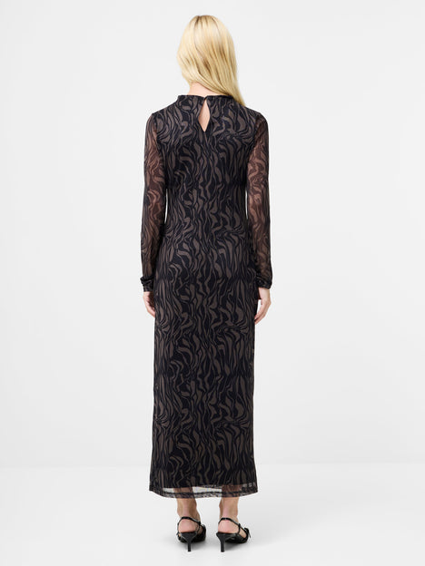 Zaria Mesh Long Sleeve Maxi Dress