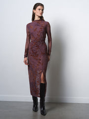 Kenny Devore Mesh Long Sleeve Dress