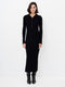 Mari Knit Long Sleeve Collared Midi Dress