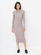 Mari Knit Long Sleeve Collared Midi Dress