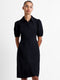 Cotton Poplin Puff Sleeve Button Up Dress