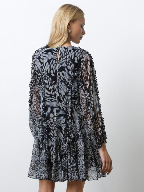 Emina Chiffon Allegra Long Sleeve Mini Dress