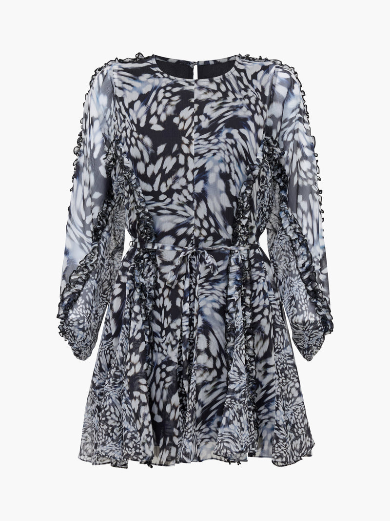 Emina Chiffon Allegra Long Sleeve Mini Dress