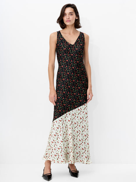 Julia Ditsy Bloom Two Tone Dress